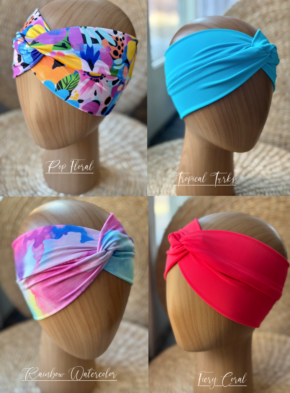 SWIM Twist Headbands - Multiple Color Combinations - Womens & Kids Sizes