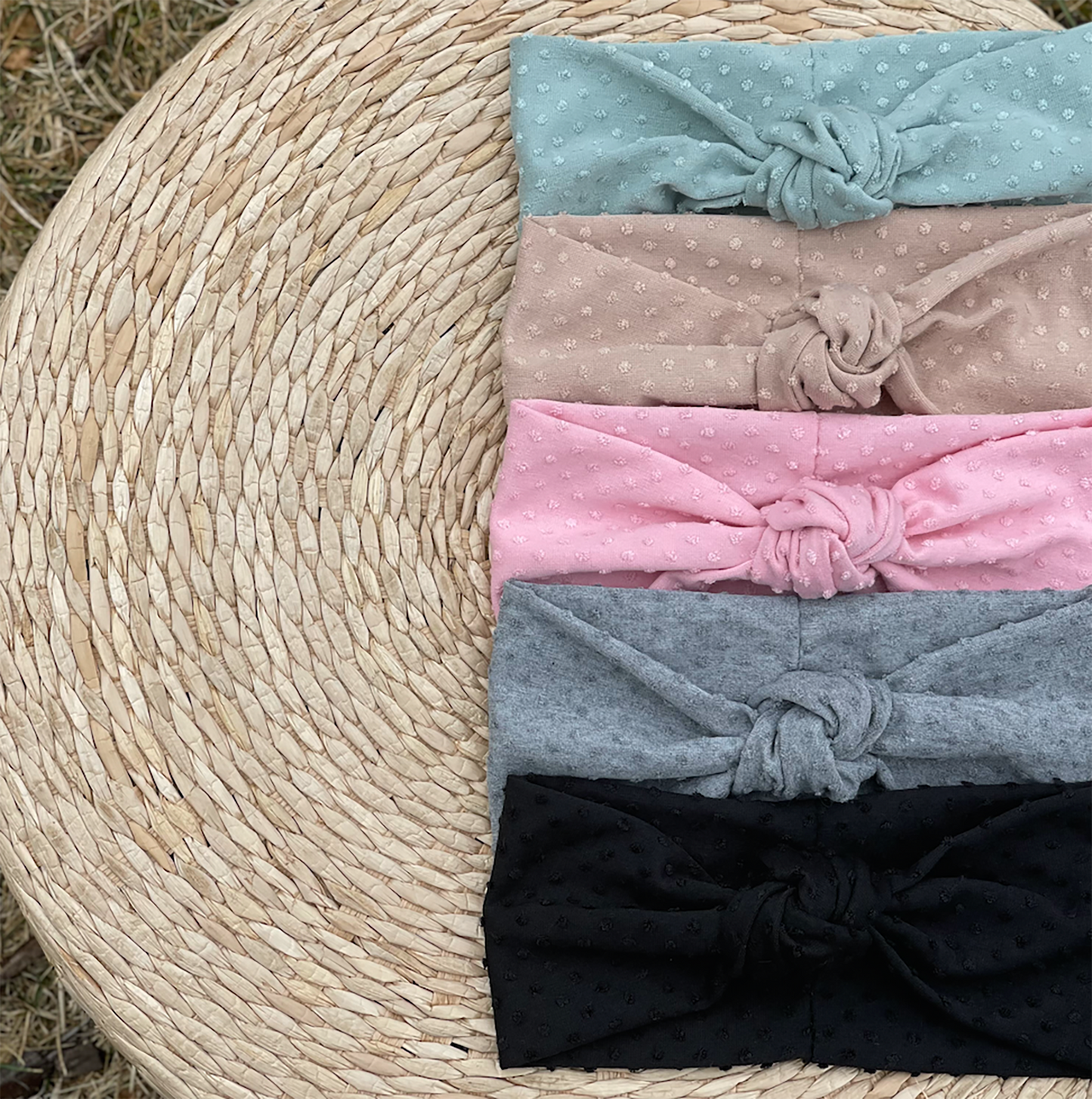 Swiss Dot Knot Headband - Womens & Kids