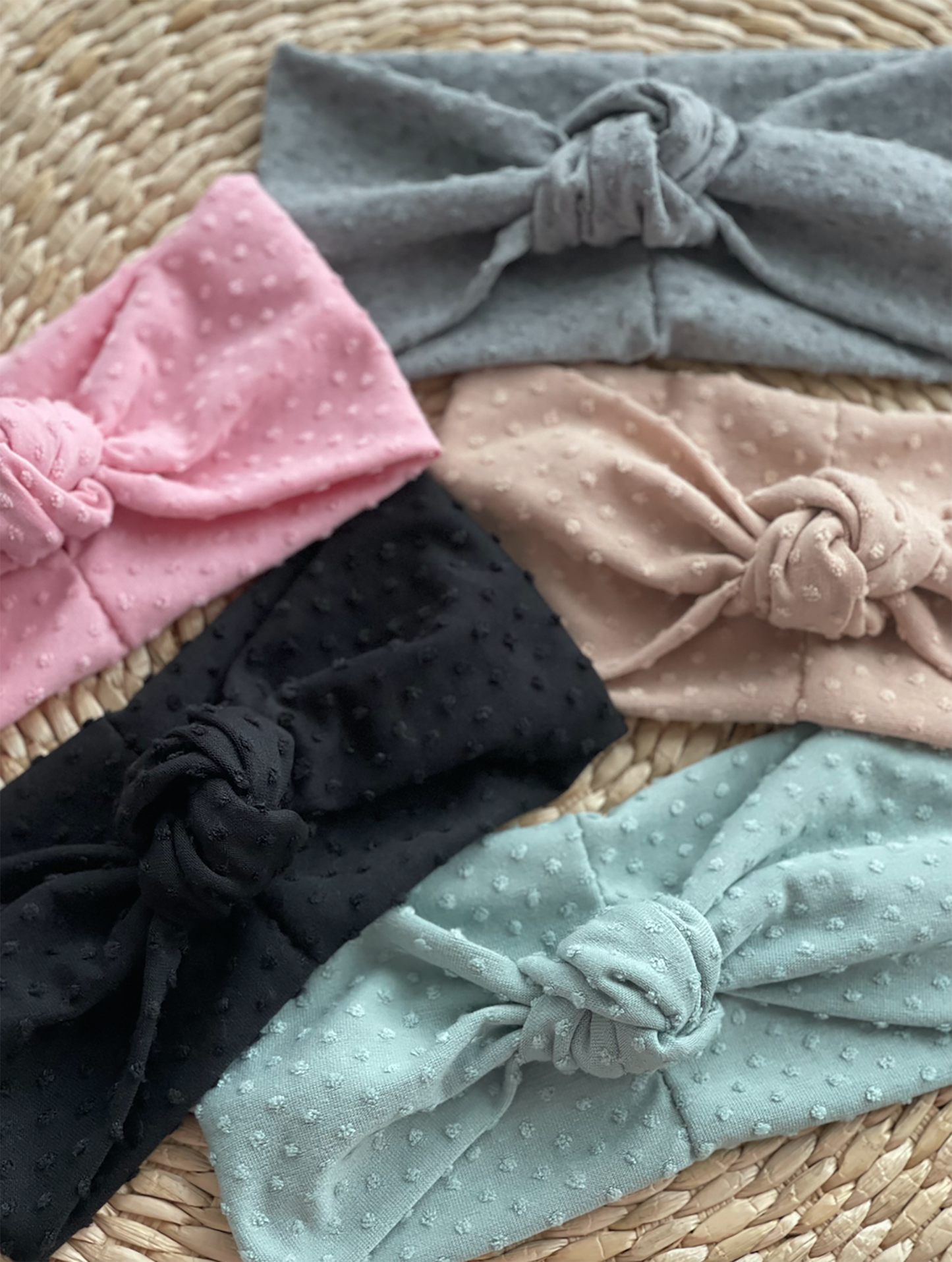 Swiss Dot Knot Headband - Womens & Kids