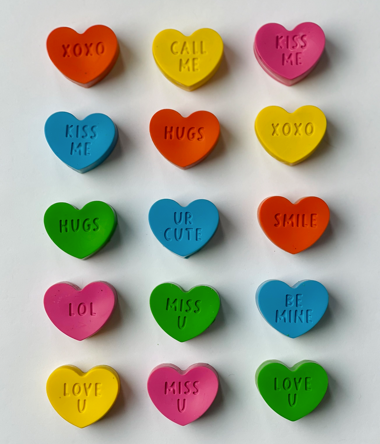 Conversation Heart Crayons - 5pk