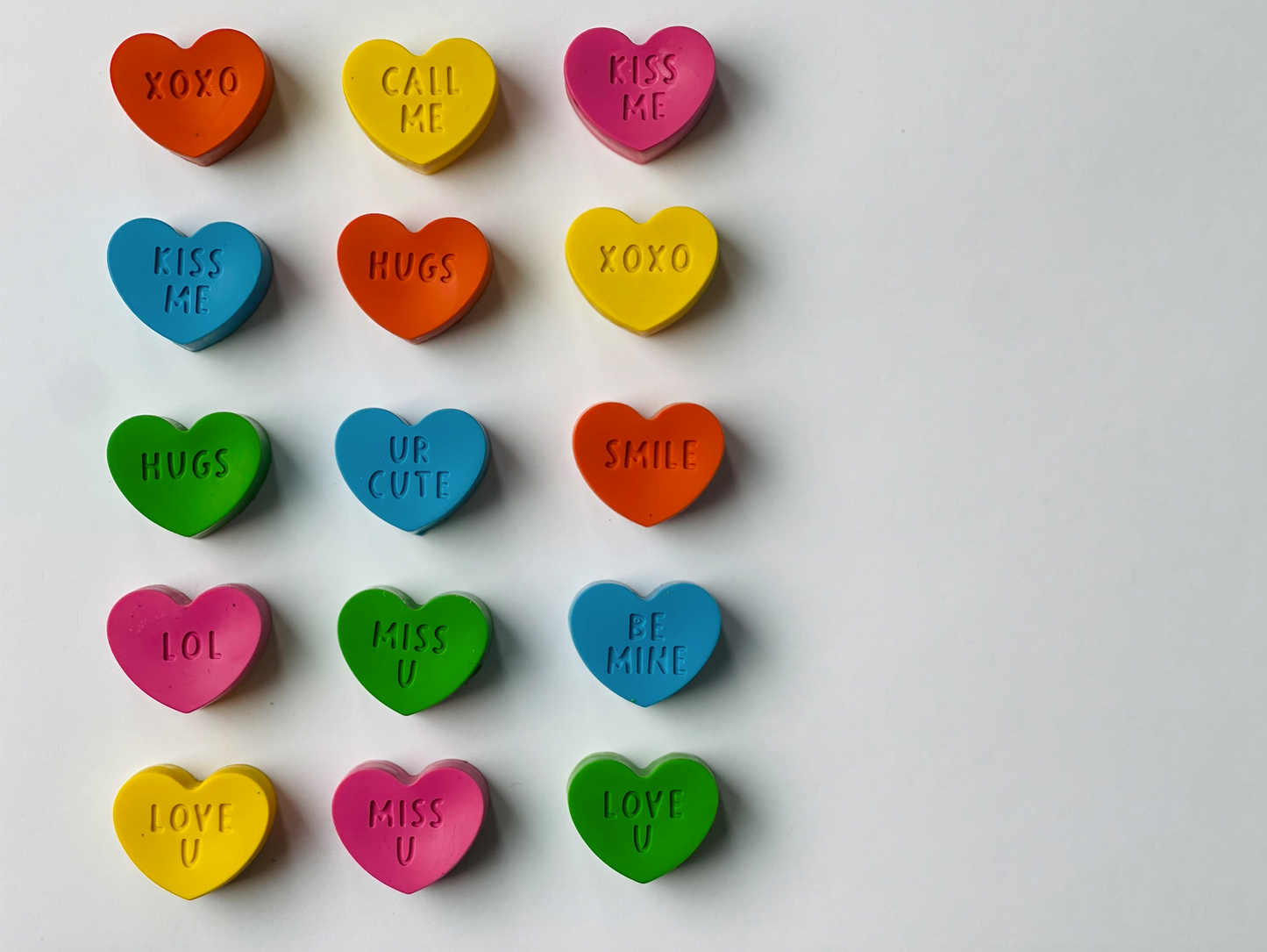 Conversation Heart Crayons - 5pk