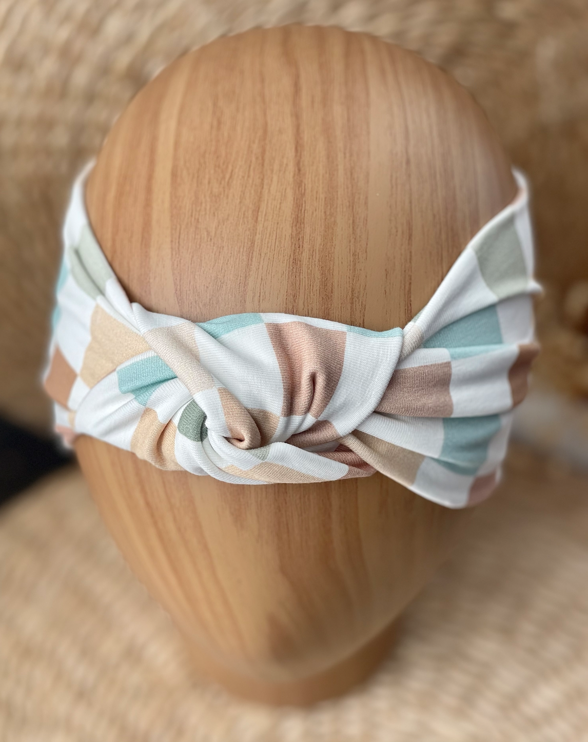 Checkered Knot / Twist Headband - All Sizes