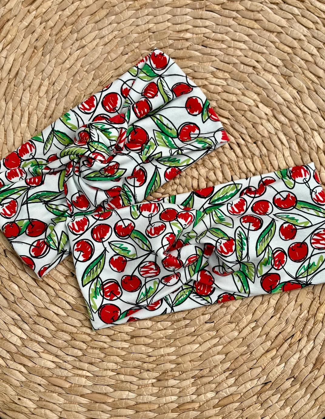 Cherry Print Headband - Adult & Kids Sizes Available