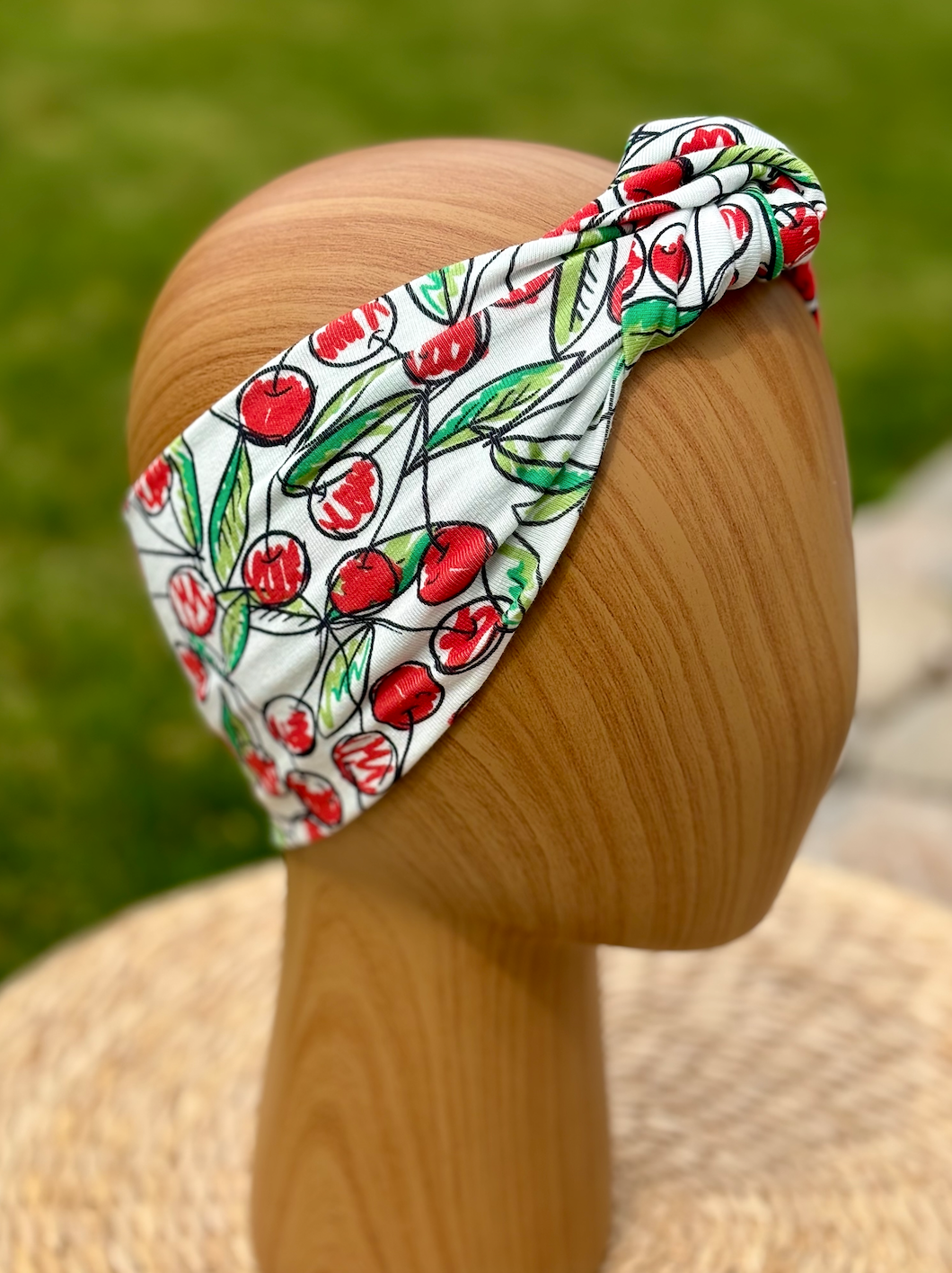 Cherry Print Headband - Adult & Kids Sizes Available