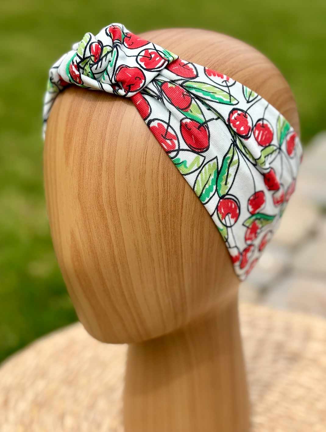 Cherry Print Headband - Adult & Kids Sizes Available