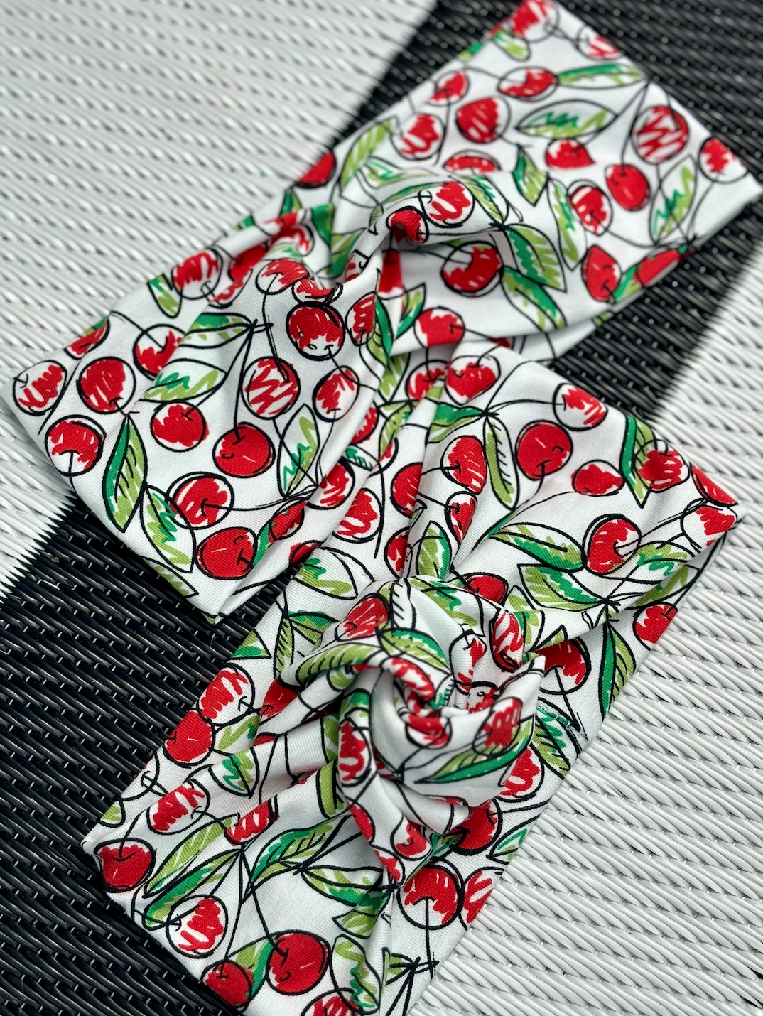 Cherry Print Headband - Adult & Kids Sizes Available