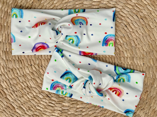 Rainbow Print Headband - Adult & Kids Sizes