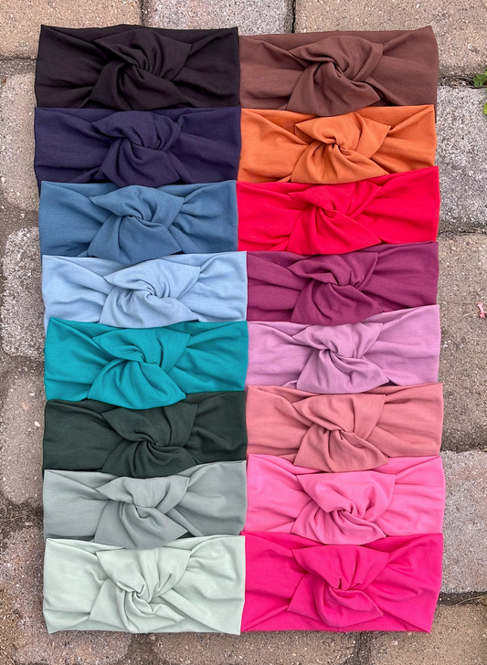 Knot Headband in Organic Stretch Cotton - All Sizes Available