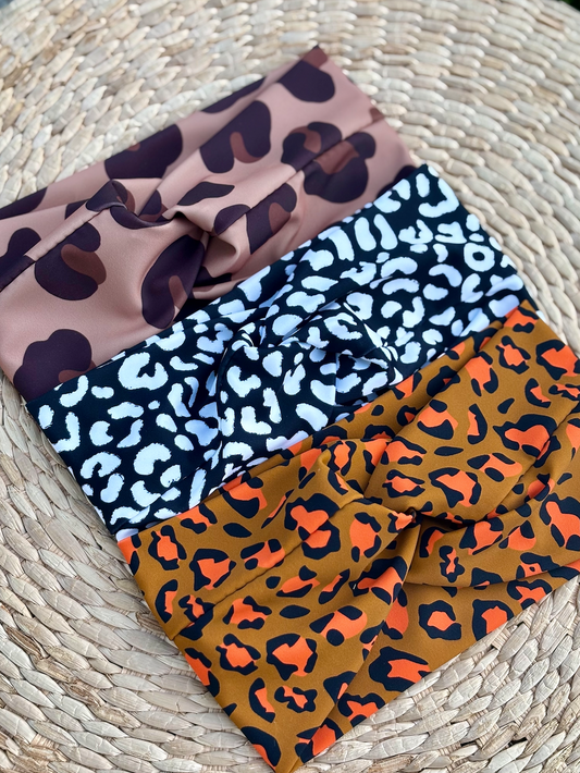 SWIM Twist Headbands - Animal Prints - Womens & Kids Sizes