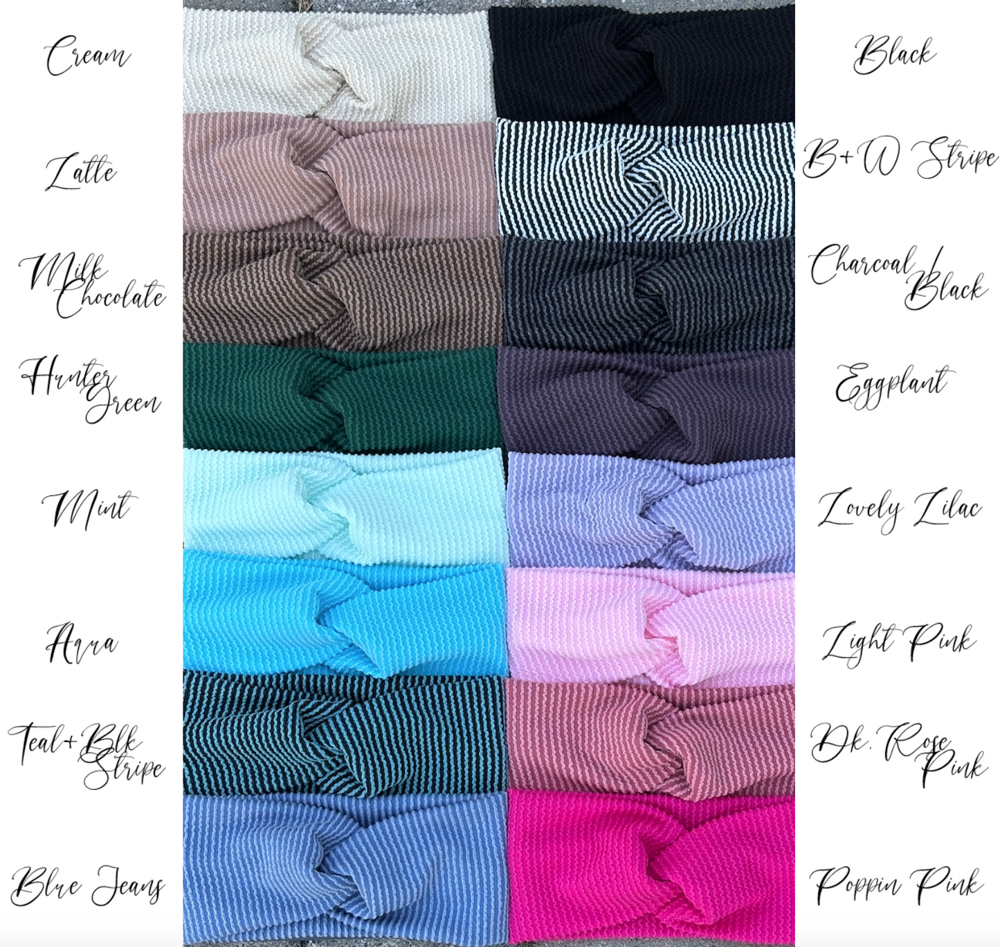 Cozy Rib Twist Headband - All Sizes Available