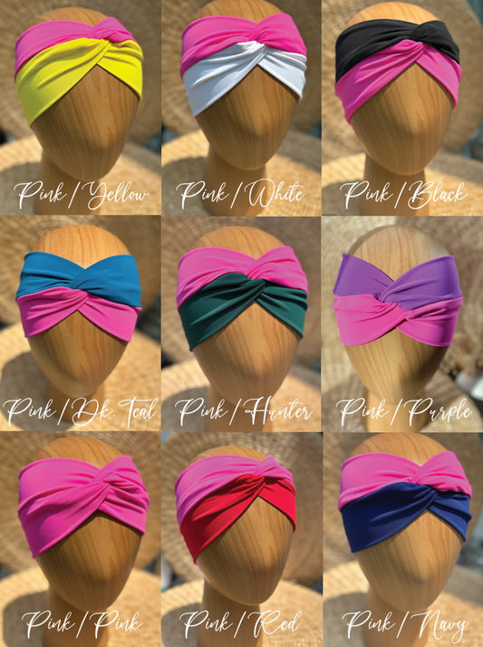 SWIM Twist Headbands - Multiple Color Combinations - Womens & Kids Sizes