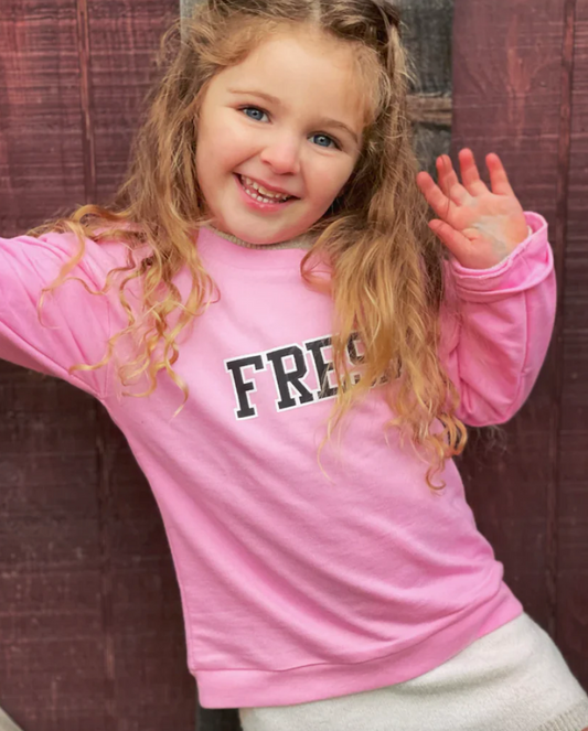 Toddler 'FRESH' Sweatshirt in French Terry - Cotton Candy