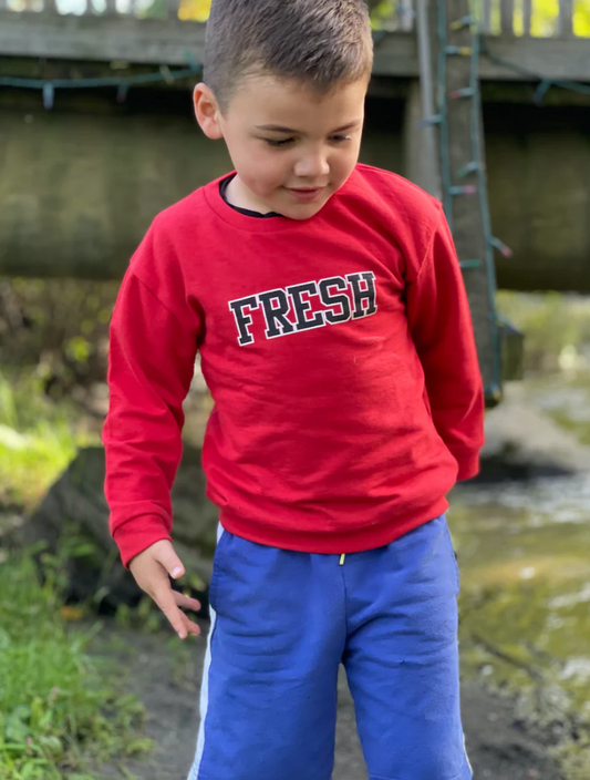 Toddler 'FRESH' Sweatshirt - Urban Red