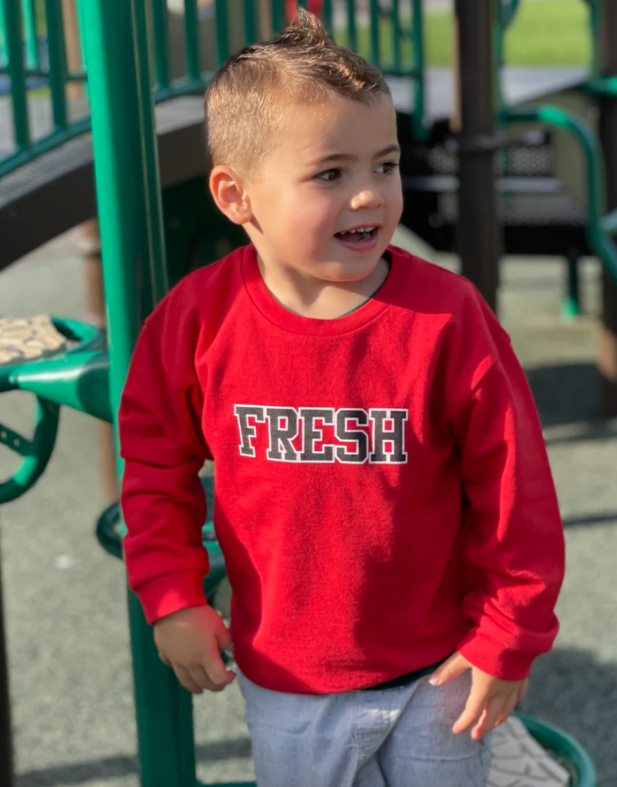 Toddler 'FRESH' Sweatshirt - Urban Red