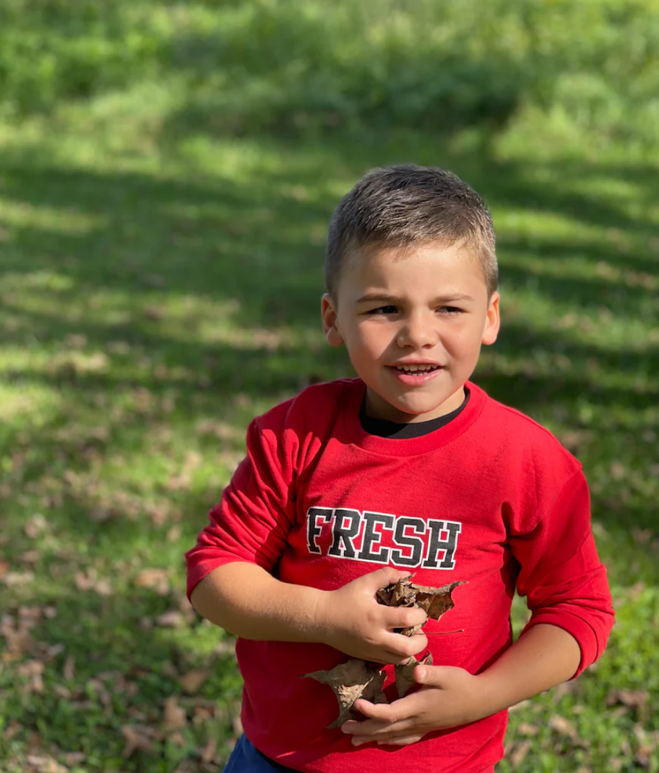 Toddler 'FRESH' Sweatshirt - Urban Red