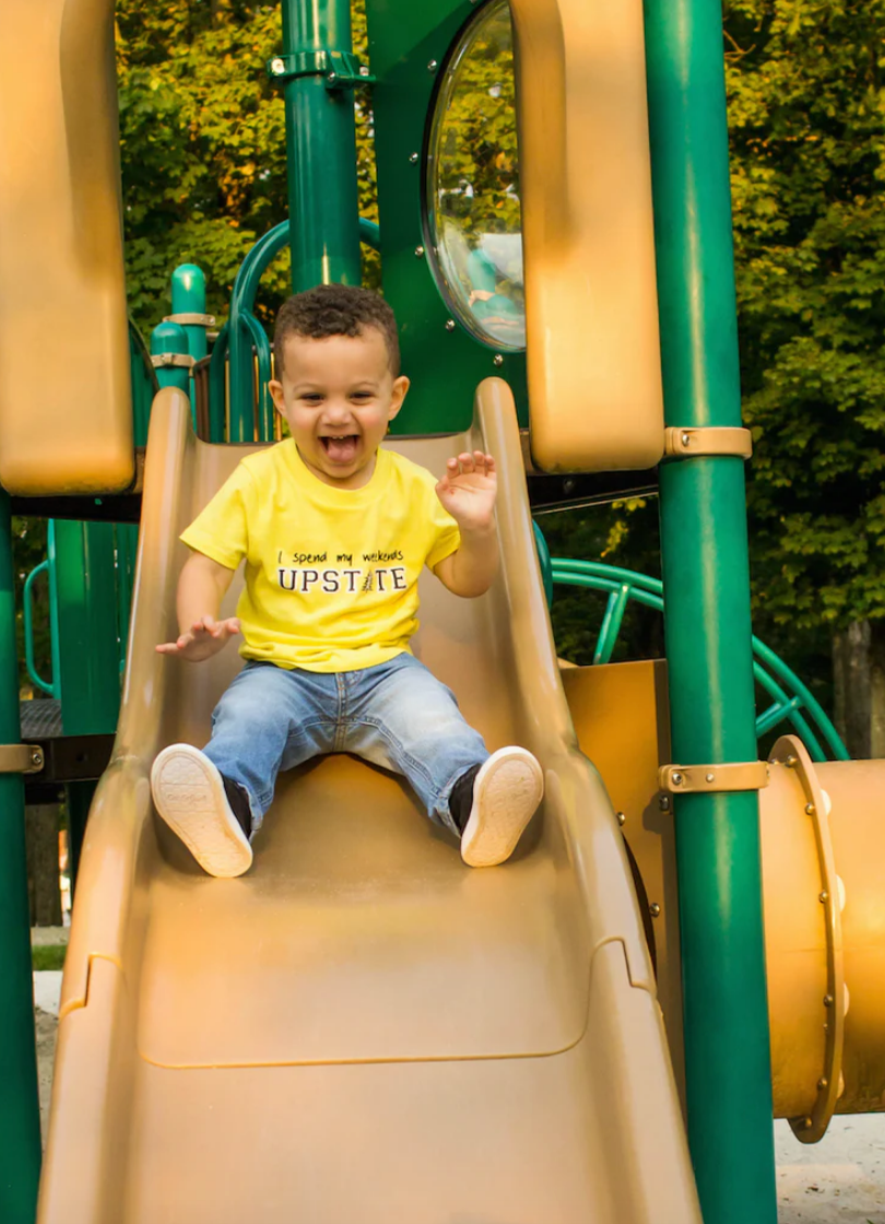 SALE - Toddler Unisex Tee - I Spend My Weekends Upstate - Illuminating Yellow