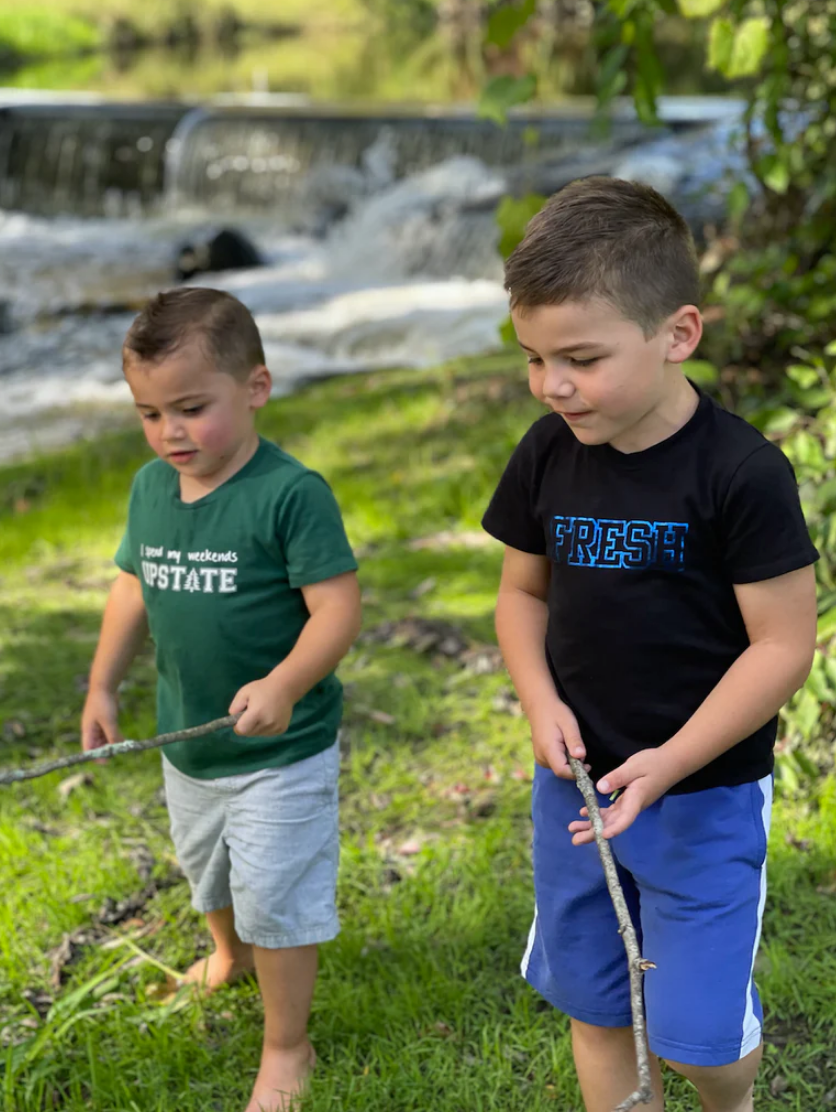 SALE - Toddler Unisex Tee - I Spend My Weekends Upstate - Hunter Green