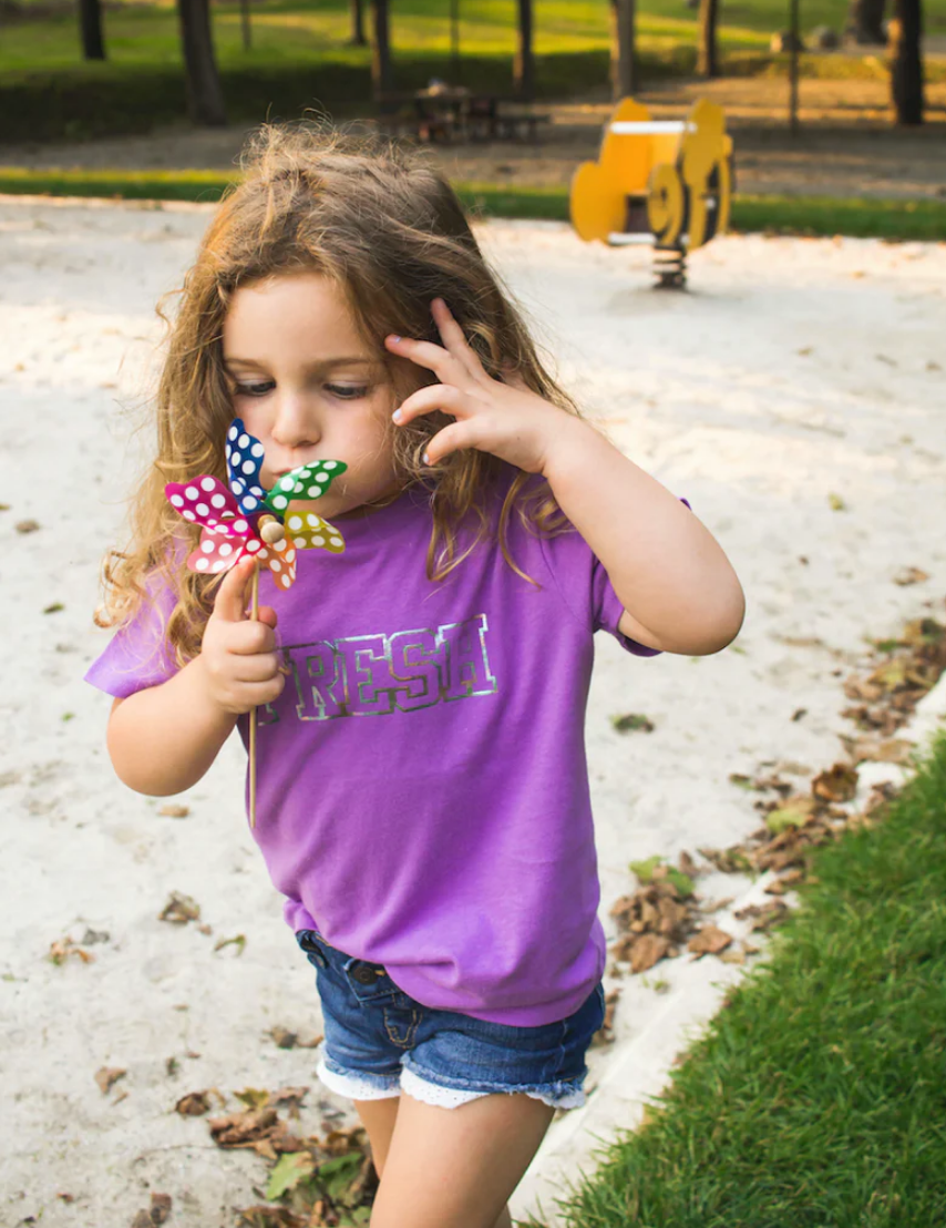 SALE - Toddler - FRESH Foil Tee in Amethyst