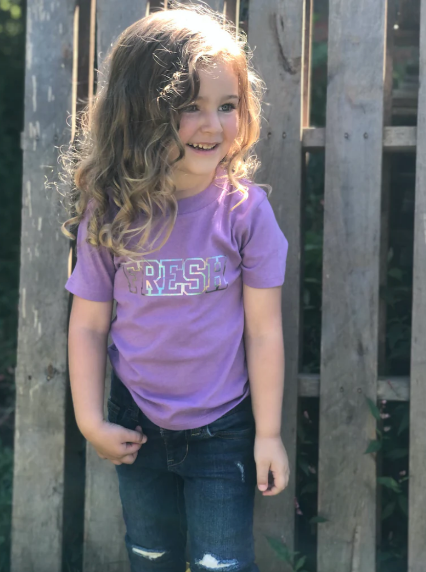 SALE - Toddler - FRESH Foil Tee in Amethyst