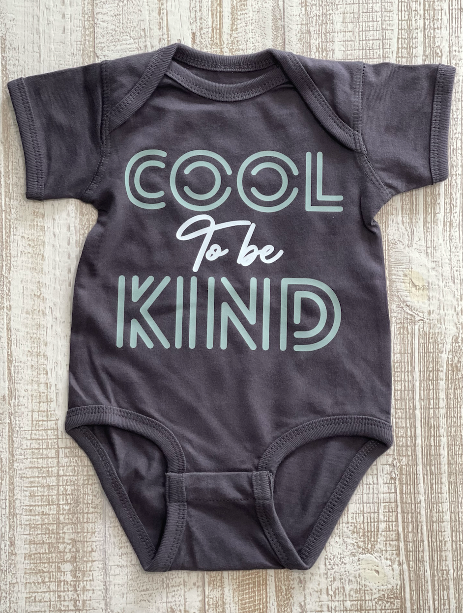 Cool to be Kind Onesie - Charcoal