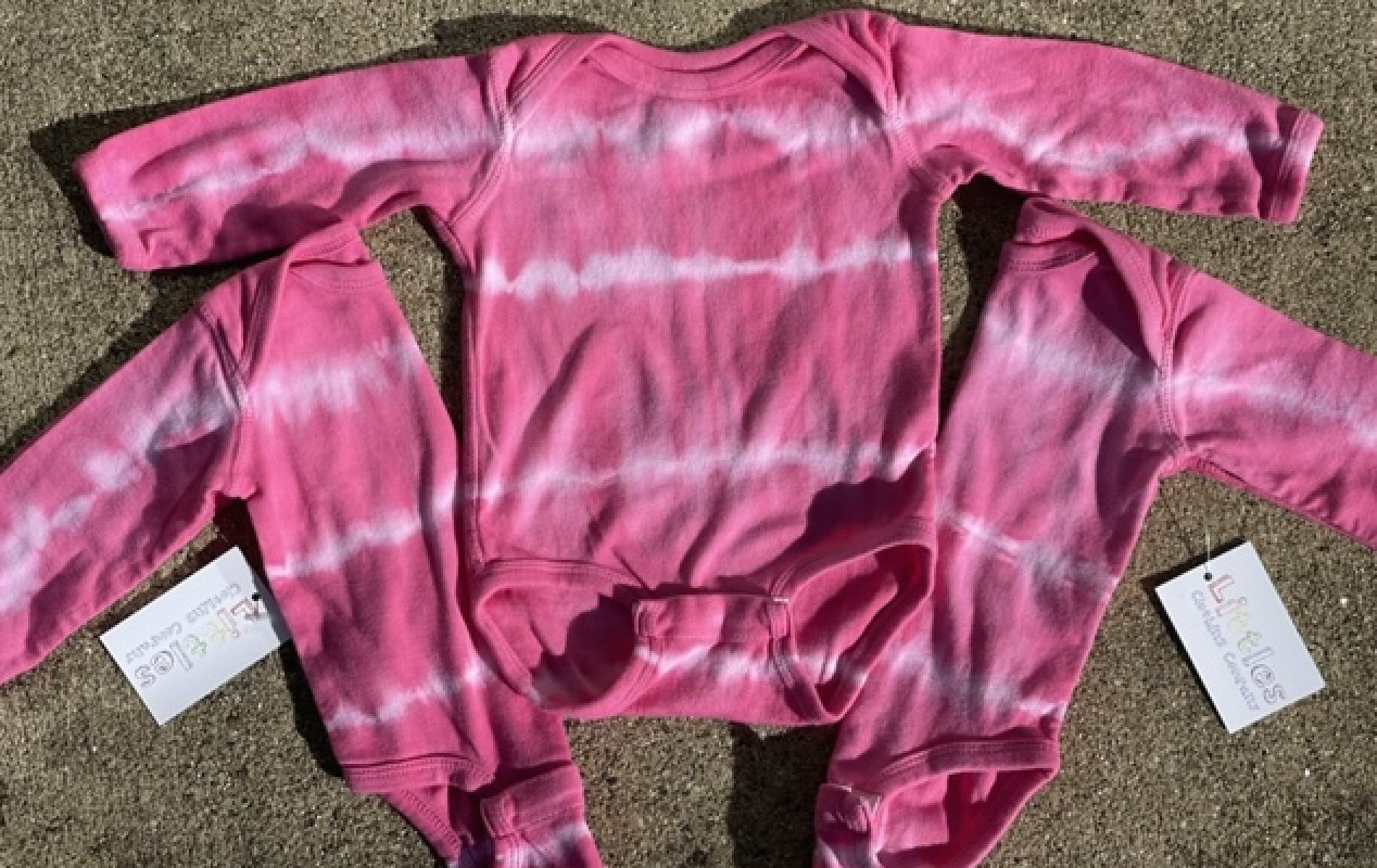 'Party in Pink' Tie Dye Onesie