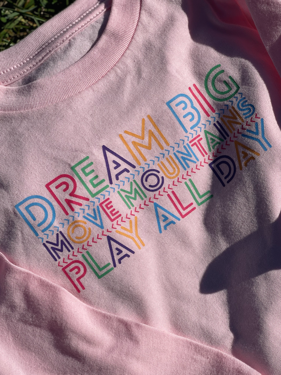 SALE - 'DREAM BIG...' Toddler LS Tee - Petal Pink