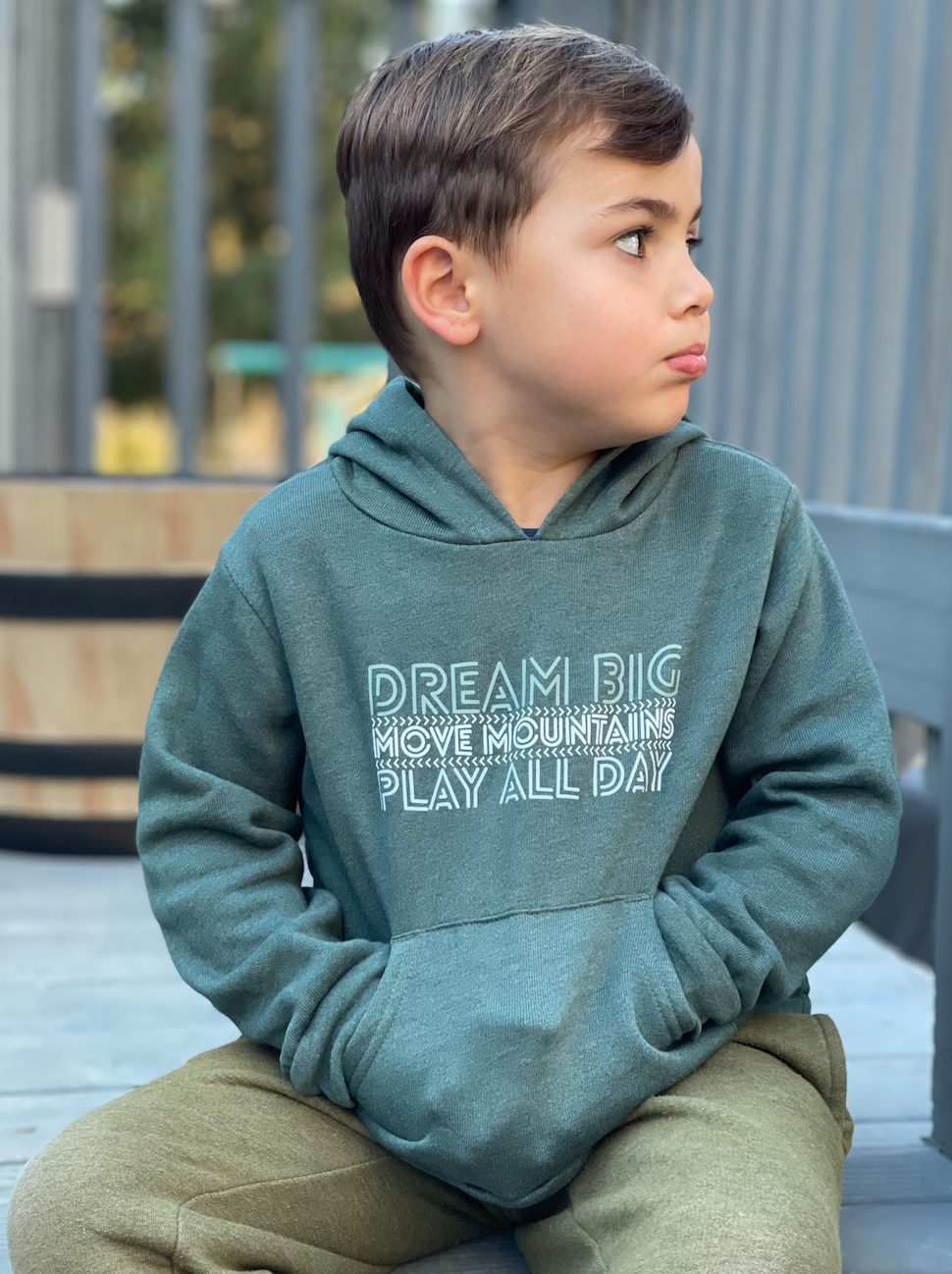 'DREAM BIG...' Unisex Hoodie - Forest Green Heather