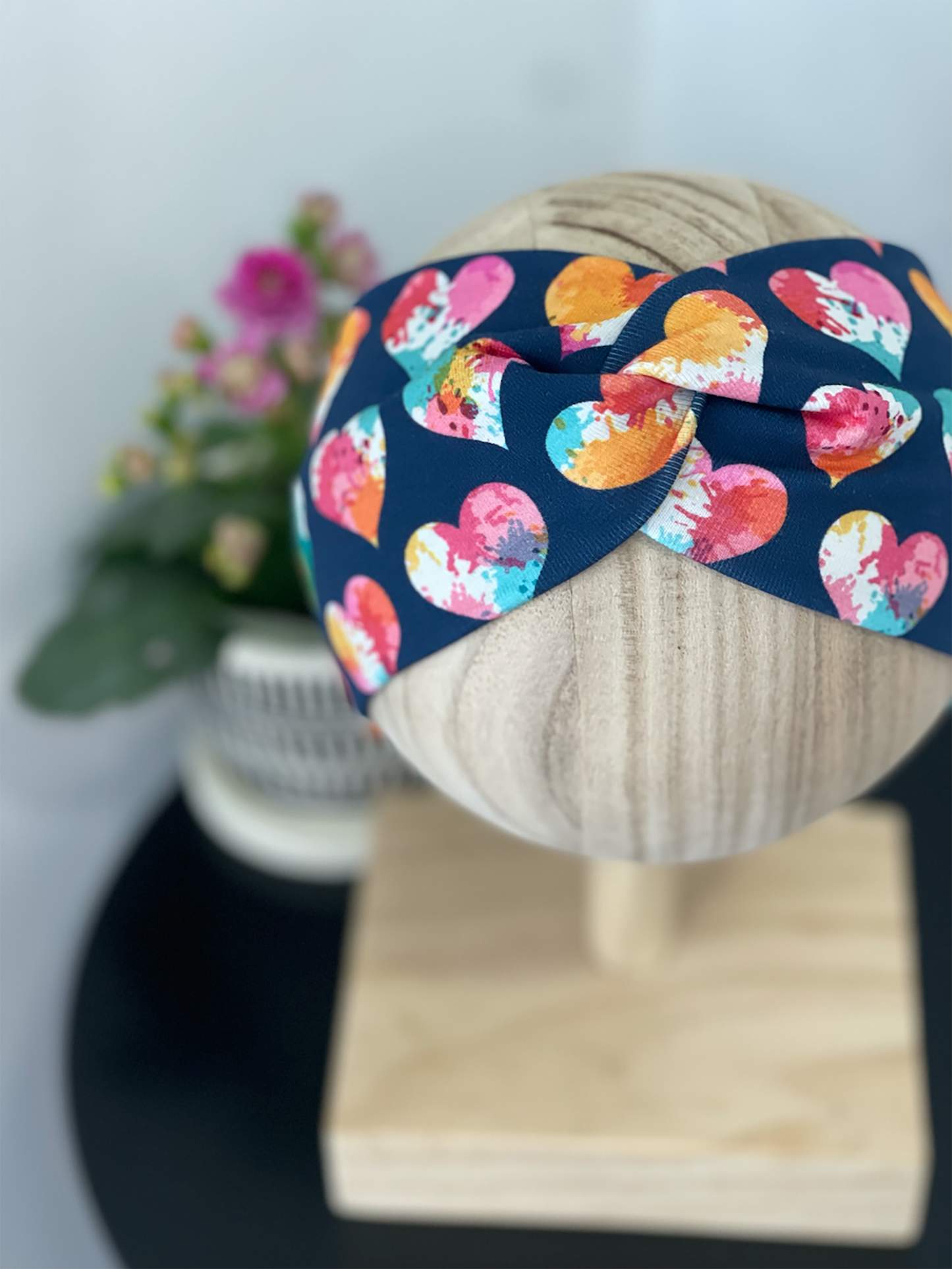 Tie Dye Hearts Twist Headband - All Sizes