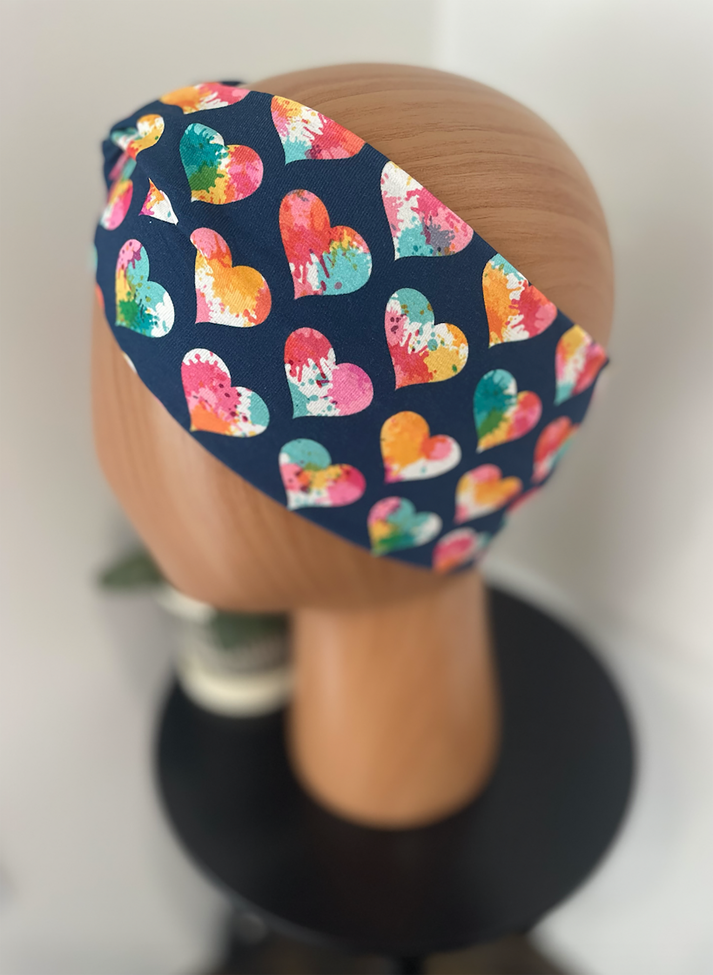 Tie Dye Hearts Twist Headband - All Sizes