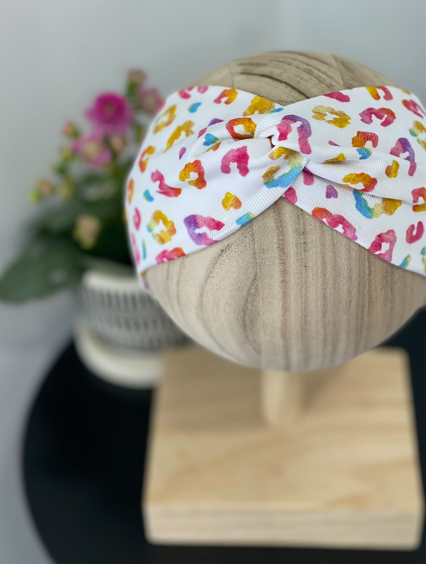 Rainbow Leopard Twist Headband - All Sizes