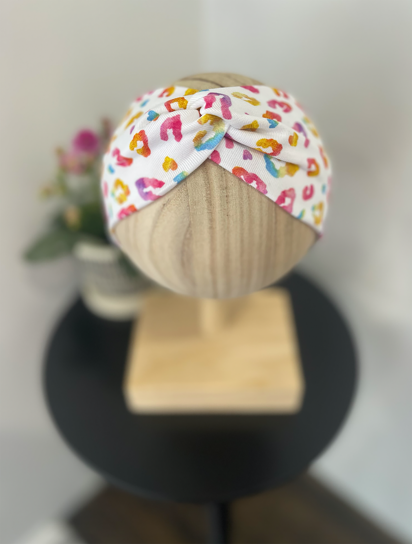 Rainbow Leopard Twist Headband - All Sizes